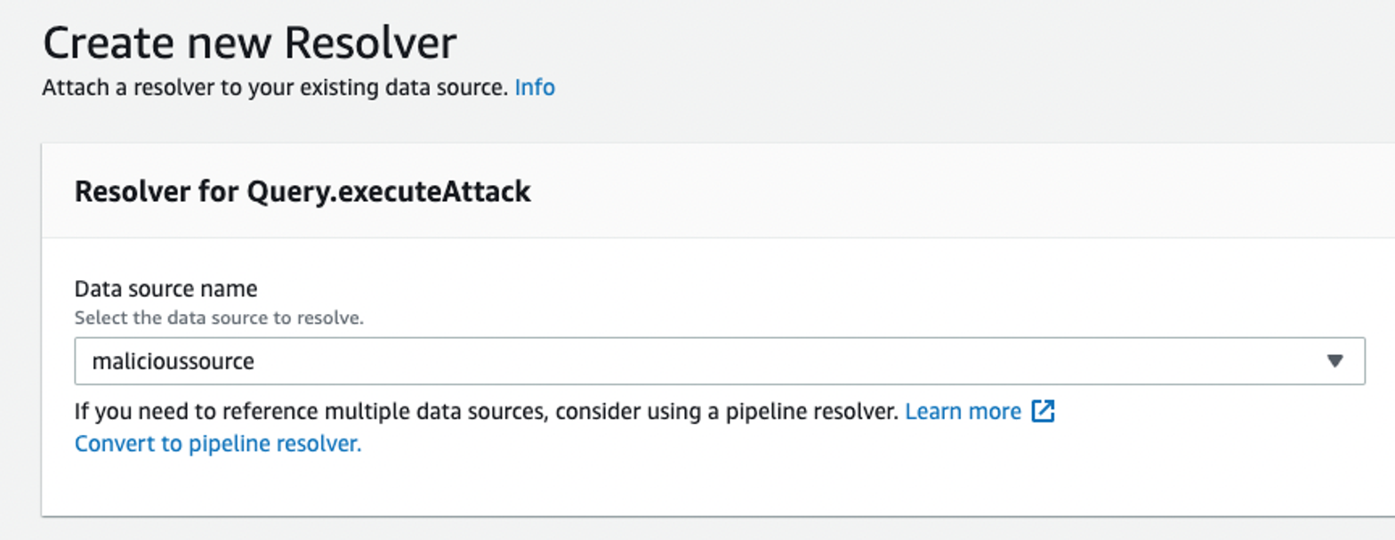 Attacker creating a resolver in their account.