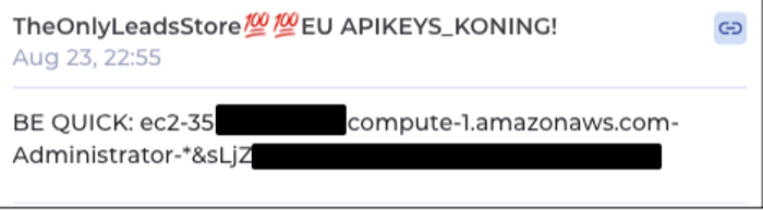 RDP credentials